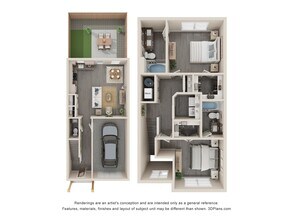 The Redbud 2x2.5 135 floor plan